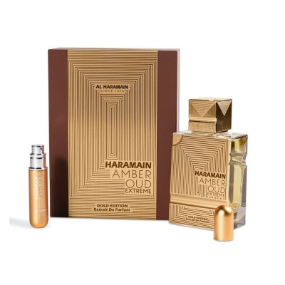 Haramain Amber Oud Extreme Gold Edition Extrait 100 ml set Haramain Amber Oud Extreme Gold Edition Extrait de Parfum 100 ml set regalo unisex