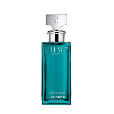Eternity Aromatic Essence Parfum Intense de Calvin Klein, frasco verde turquesa eternity-for-women-moment-eau-de-parfum-calvin-klein-mujer