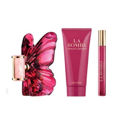 set-carolina-herrera-la-bomba-edp-80ml-body-lotion-100ml-mini-10ml