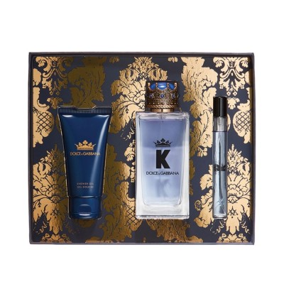 Set Dolce & Gabbana K EDT hombre 100 ml + Gel + Mini espray set dolce gabbana k edt hombre 100ml gel bano mini espray