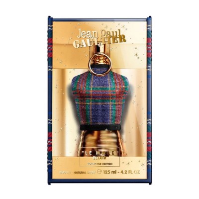 Le Male Elixir Collector Edition, edición coleccionista navideña le-male-elixir-collector-edition-125ml-hombre-tartan-navidad