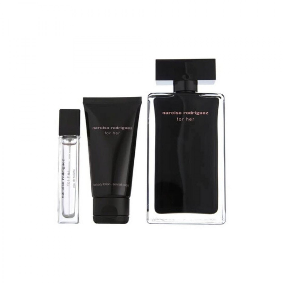 Set regalo For Her Eau de Toilette 100 ml + Loción 50 ml + Mini Spray 10 ml Set Narciso Rodríguez For Her Eau de Toilette 100 ml loción mini spray