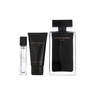 Set regalo For Her Eau de Toilette 100 ml + Loción 50 ml + Mini Spray 10 ml Set Narciso Rodríguez For Her Eau de Toilette 100 ml loción mini spray