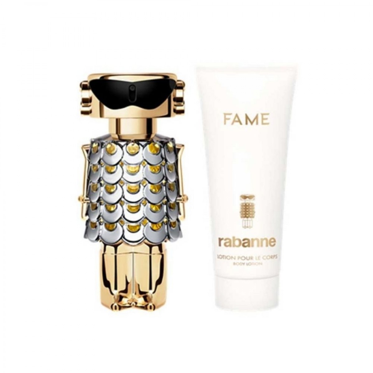 Set Regalo Fame Eau de Parfum 80 ml + Loción Corporal 100 ml – Perfume floral afrutado Paco Rabanne mujer Set Regalo Fame Eau de Parfum 80 ml + Loción Corporal 100 ml para mujer