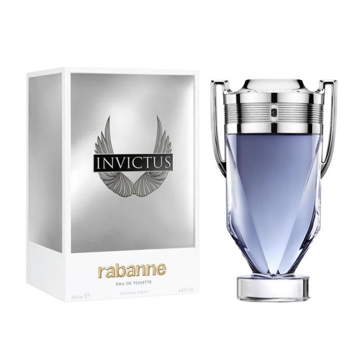 Invictus Eau de Toilette 200 ml – Perfume masculino de larga duración Paco Rabanne Invictus Eau de Toilette 200 ml para hombre