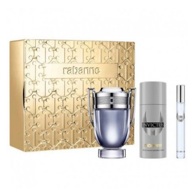 Set Regalo Invictus Eau de Toilette 100 ml + Desodorante Espray 150 ml + Mini 10 ml – Perfume hombre Paco Rabanne Set Regalo Invictus Eau de Toilette 100 ml + Desodorante Espray 150 ml + Mini 10 ml para hombre