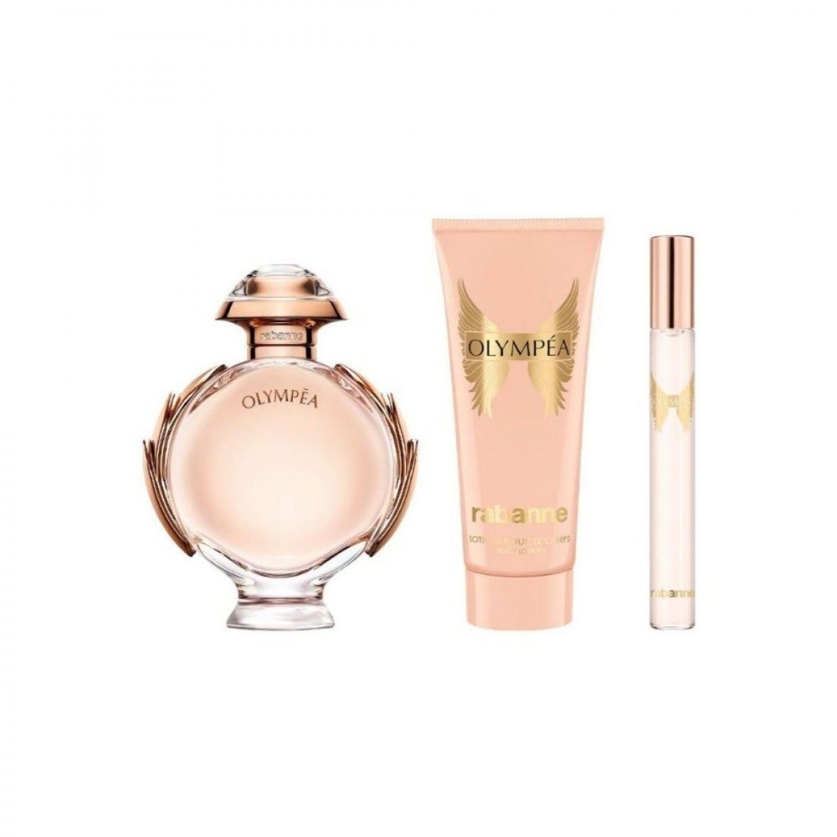 Set Regalo Olympéa Eau de Parfum 80 ml + Loción Corporal 100 ml + Mini Espray 10 ml para mujer