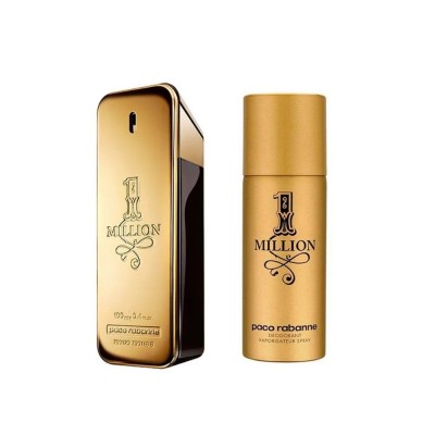One Million Paco Rabanne Set Regalo 100 ml + Desodorante Espray 150 ml – Perfume y frescor para hombre Set Regalo One Million Eau de Toilette 100 ml + Desodorante Espray 150 ml para hombre