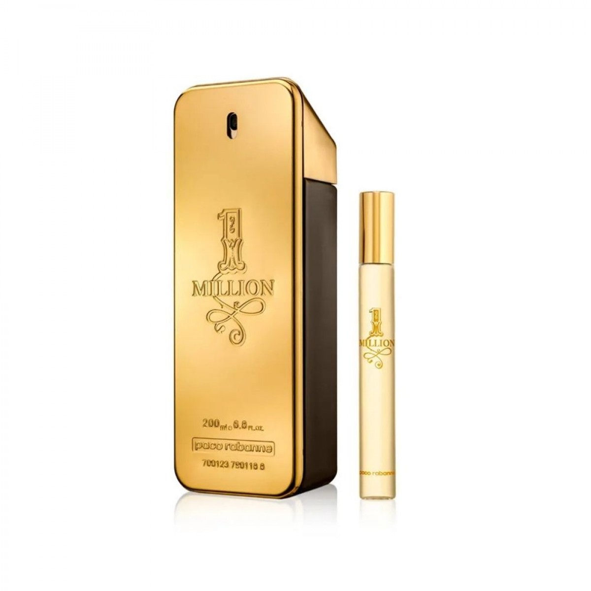 One Million Paco Rabanne Set Regalo 200 ml + Mini Espray 10 ml – Perfume de lujo y formato de viaje para hombre Set Regalo One Million Eau de Toilette 200 ml + Mini Espray 10 ml para hombre