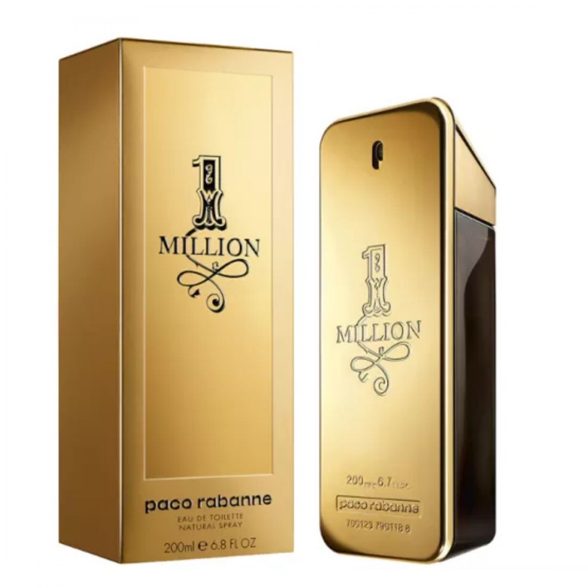 One Million Paco Rabanne Eau de Toilette 200 ml – Amaderado especiado con mandarina y ámbar Perfume One Million Paco Rabanne Eau de Toilette 200 ml para hombre