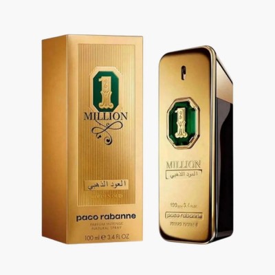 1 Million Golden Oud de Paco Rabanne, frasco lingote dorado con joya esmeralda 1-million-golden-oud-eau-de-parfum-paco-rabanne-hombre