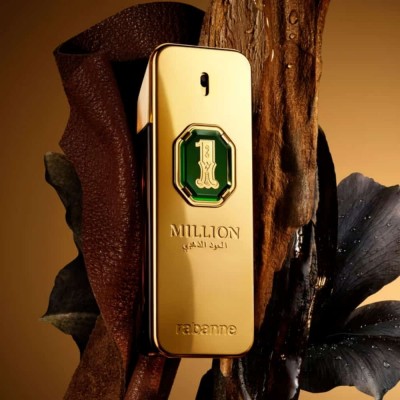 1 Million Golden Oud de Paco Rabanne, frasco lingote dorado con joya esmeralda 1-million-golden-oud-eau-de-parfum-paco-rabanne-hombre