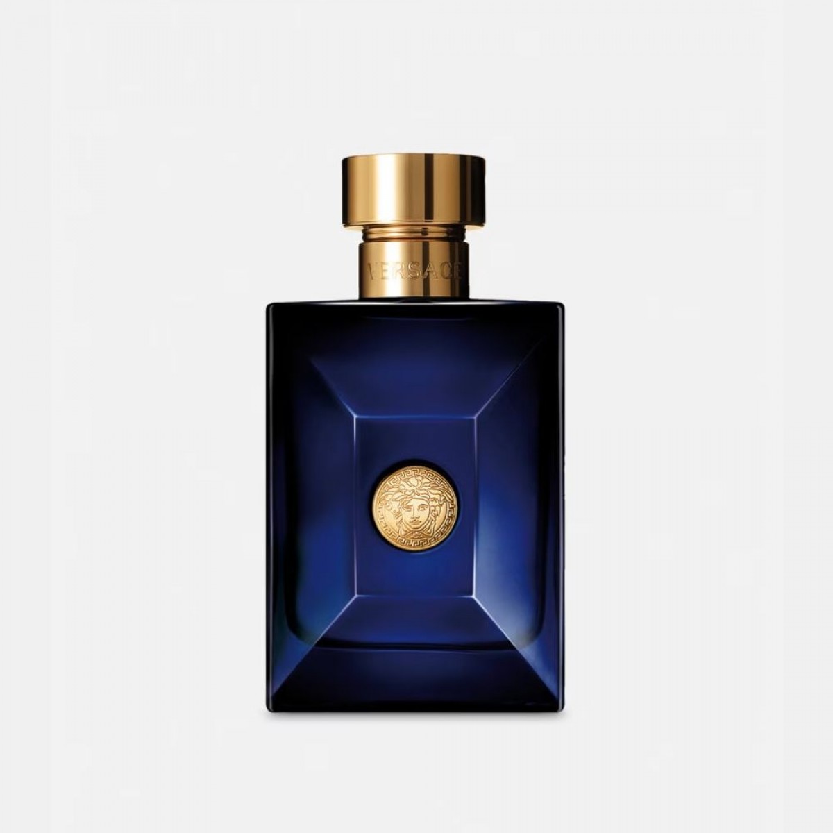 Versace Dylan Blue Pour Homme Eau de Toilette 100 ml detalle frasco Versace Dylan Blue Pour Homme Eau de Toilette 100 ml fragancia masculina