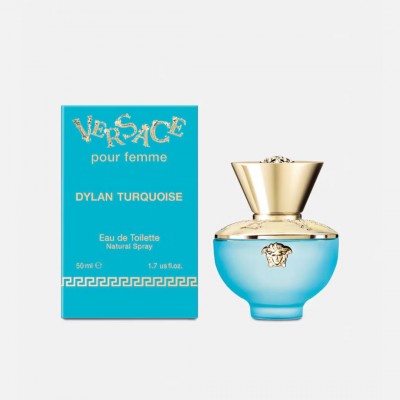 Dylan Turquoise EDT 50 Ml. Versace Dylan Turquoise Eau de Toilette 50 ml detalle frasco