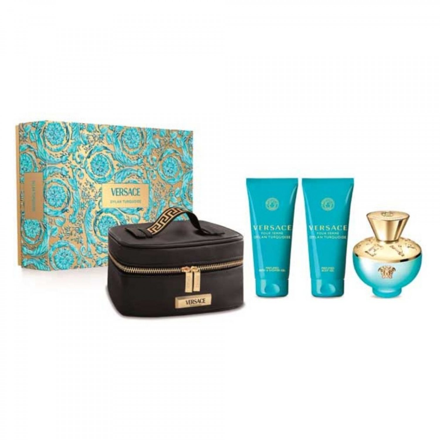 Set Regalo Dylan Turquoise Eau de Toilette 100 Ml. + Loción Corporal 100 Ml. + Gel de ducha 100 Ml. + Neceser