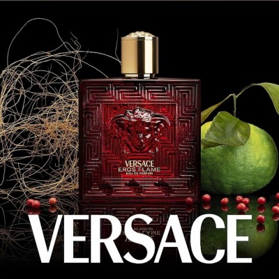Versace Eros Flame Eau de Parfum 100 ml detalle frasco Versace Eros Flame Eau de Parfum 100 ml fragancia masculina